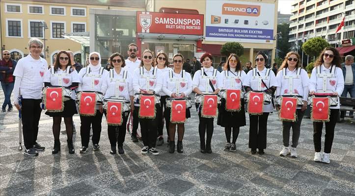 Samsun'da Organ Bağışına Dikkat Çekmek İçin Trampetli Yürüyüş