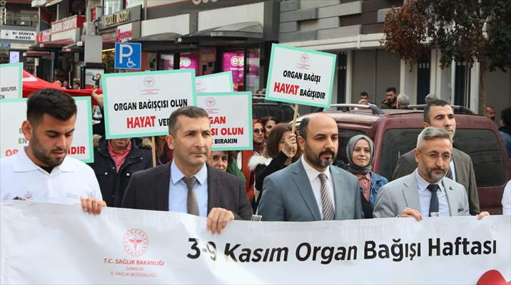 Samsun'da Organ Bağışına Dikkat Çekmek İçin Trampetli Yürüyüş